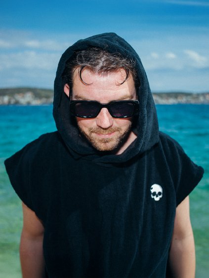 Beach Poncho Security Black