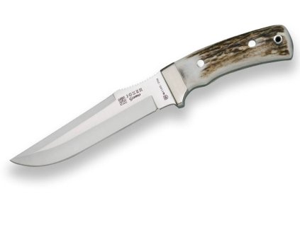 56410 stag horn handle 155 cm stainless steel blade lenght joker gamo hunting knifeleather sheath 57 2
