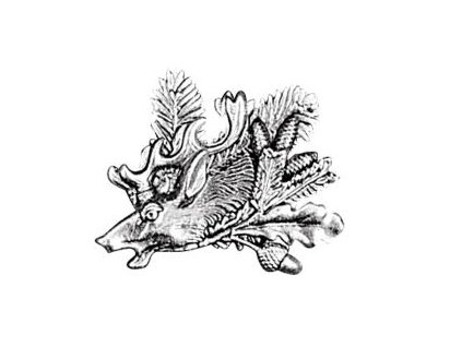 odznak arture hlava jelena s ulomkem siskami a dubovym listem 2604