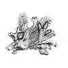 odznak arture hlava jelena s ulomkem siskami a dubovym listem 2604
