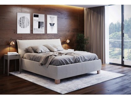 Čalouněná postel s úložným prostorem Paola (s olemováním)