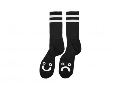 45291 ponozky polar happy sad socks black