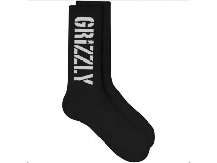 ponožky GRIZZLY Stamp Socks Blk