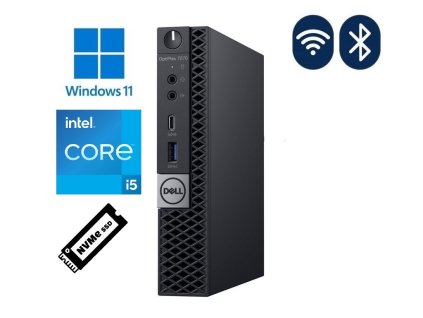 Dell Optiplex 7070 Micro: Kompaktní a výkonný firemní počítač s procesorem Intel Core i5-9500T, až 64 GB RAM.