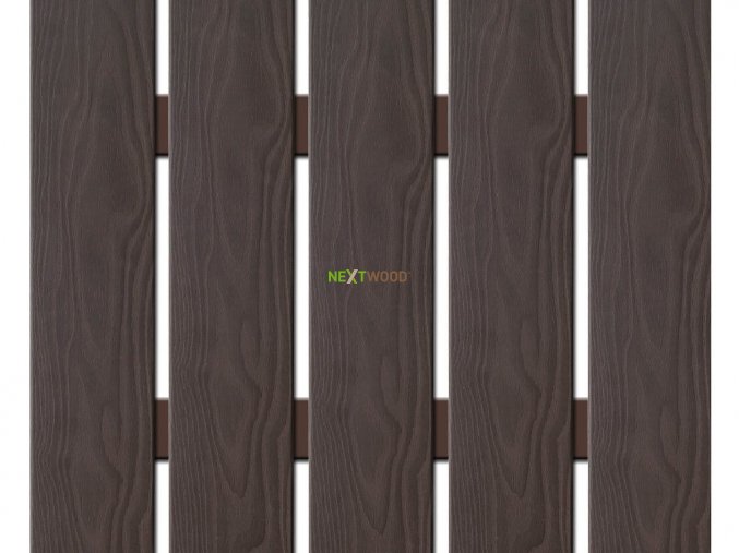 WPC široká plotovka 3D line Nextwood, wenge - výška 72 cm