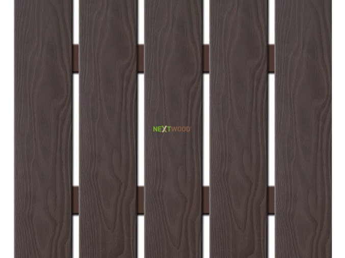 WPC široká plotovka 3D line Nextwood, wenge - výška 70 cm