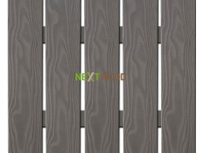 WPC široká plotovka 3D line Nextwood, šedá II.jakost