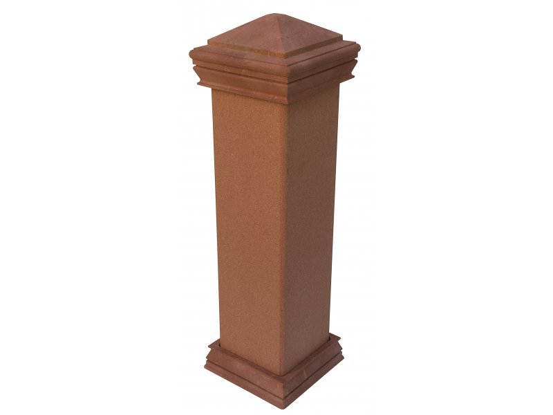 WPC plotový sloupek Nextwood, 128x128 mm, barva třešeň Výška: 1,4 metru