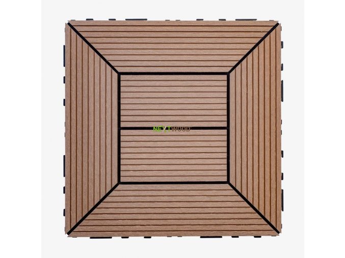 WPC dlaždice 300x300 mm, barva timber