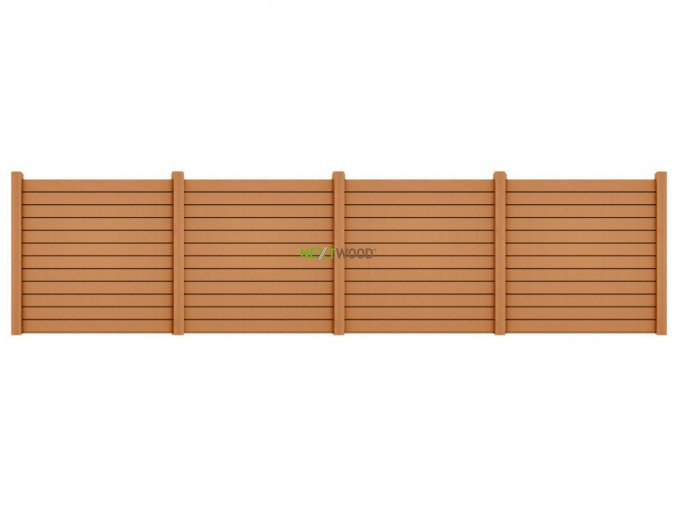 Kompletní 4 plotové pole WPC NEXTfence teak