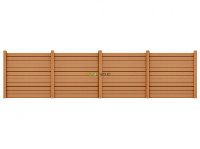 Kompletní 4 plotové pole WPC NEXTfence teak