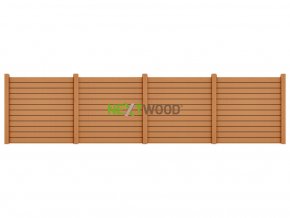 Kompletní 4 plotové pole WPC NEXTfence teak