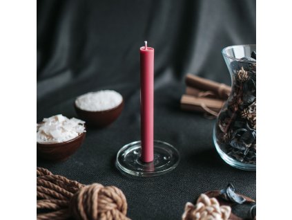 Thin pink candle