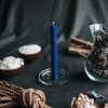 Thin blue candle