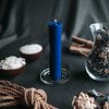 Thick blue candle
