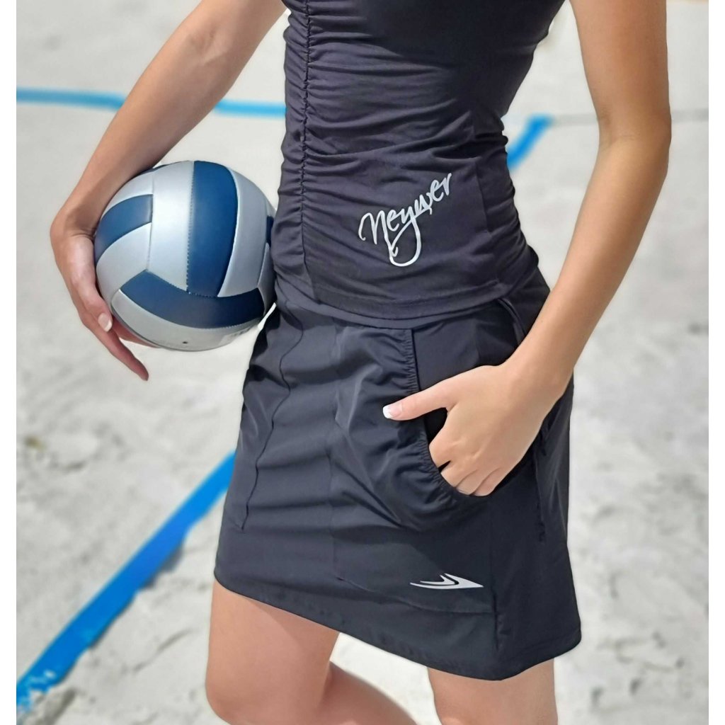 Dámska funkčná elastická športová sukňa čierna ES323 - NEYWER