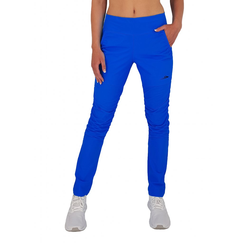 Dámske funkčné elastické športové nohavice modré EK723 - NEYWER
