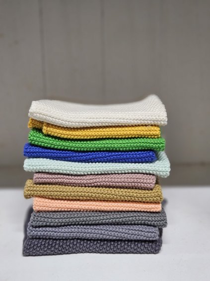 Pletená kuchynská utierka (Farba Krémová)