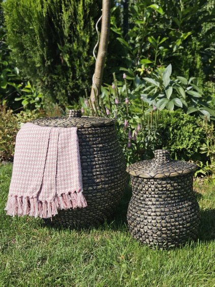 Prútený kôš s vekom (Veľkosť S)