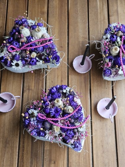 Srdce zo sušených kvetov