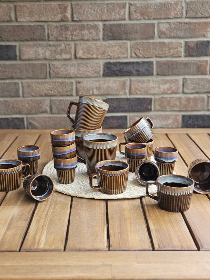 Keramická šálka s uškom (Typ Čaj, Farba Hnedá)