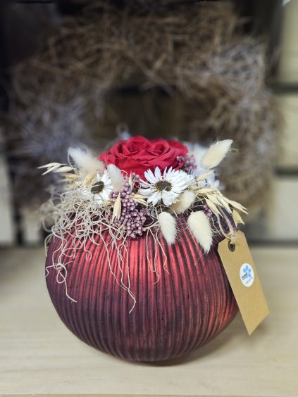 Stabilizovaná červená ruža