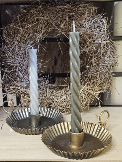 Kovový svietnik s uškom (Farba Zlatá‎)