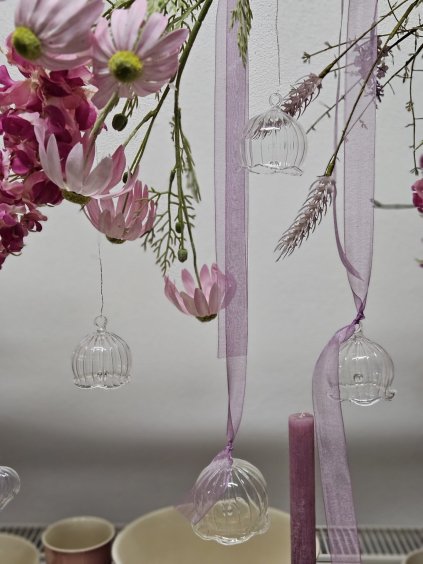 Sklenená závesná konvalinka (Veľkosť S ‎)