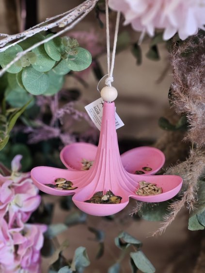 Závesné kŕmidlo pre vtáky (Farba Oranžová)