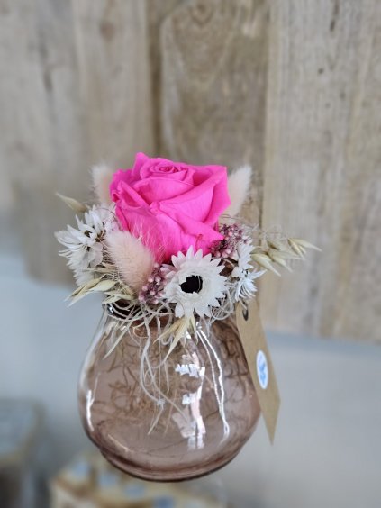 Stabilizovaná ruža v skle