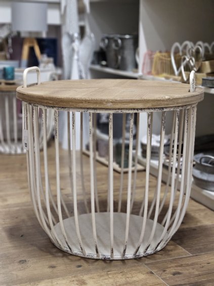 Odkladací kávový stolík s kovovou konštrukciou (Veľkosť S)