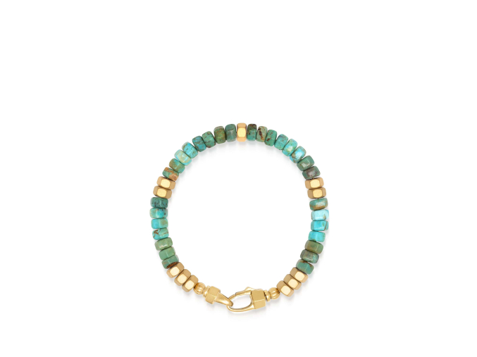 nialaya men s beaded bracelet men s hexagon beaded bracelet with green turquoise and gold men s hexagon beaded bracelet with green turquoise and gold 1160763700