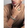 nialaya men s beaded bracelet men s hexagon beaded bracelet with green turquoise and gold men s hexagon beaded bracelet with green turquoise and gold 31020444516424