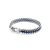 nialaya men s bracelet navy woven box chain bracelet in silver navy woven box chain bracelet in silver 1160763602