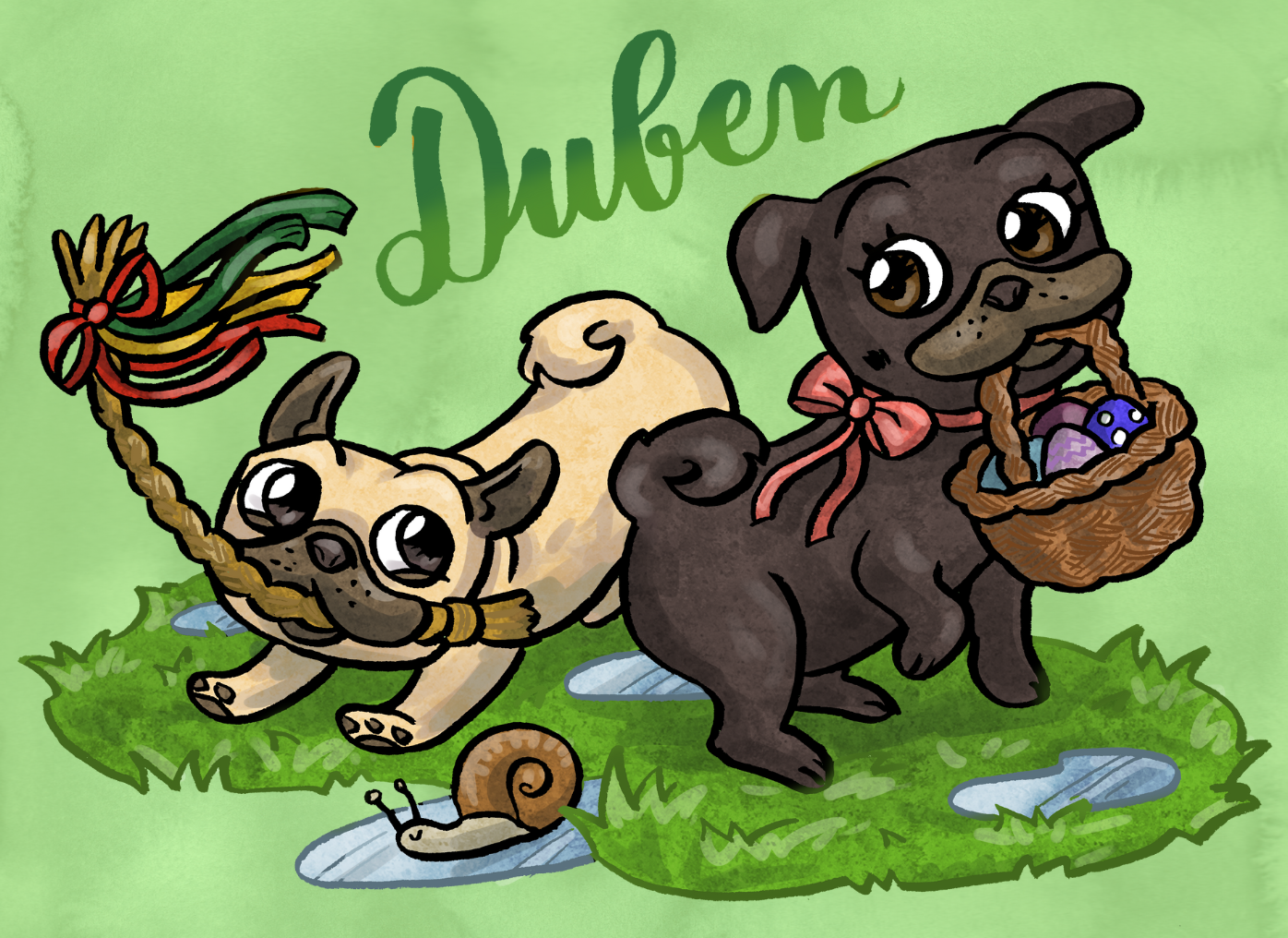 Mopsolovánka ke stažení zdarma - DUBEN