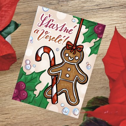 foto pohlednice vánoce perníček (3)
