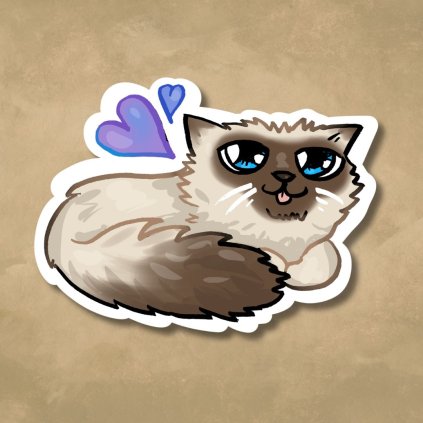 Samolepka - ragdoll kočka