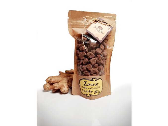 Zázvor obalený v hořké čokoládě