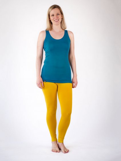 leginy biobavlna nicebelly hořčicové naplet dlouhe 2