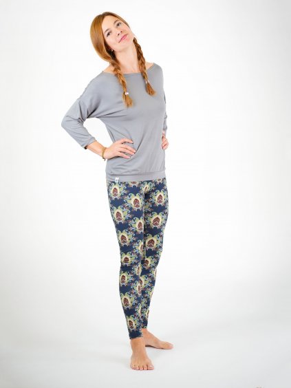 leginy bavlna nicebelly5 ornament modre naplet dlouhe 2