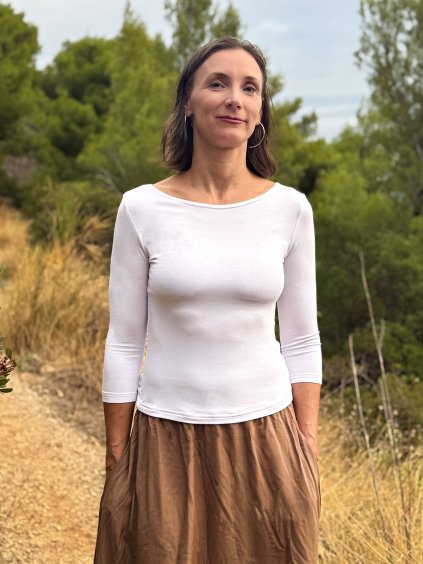 triko selene bambus 3 4 rukav 2bile nicebelly