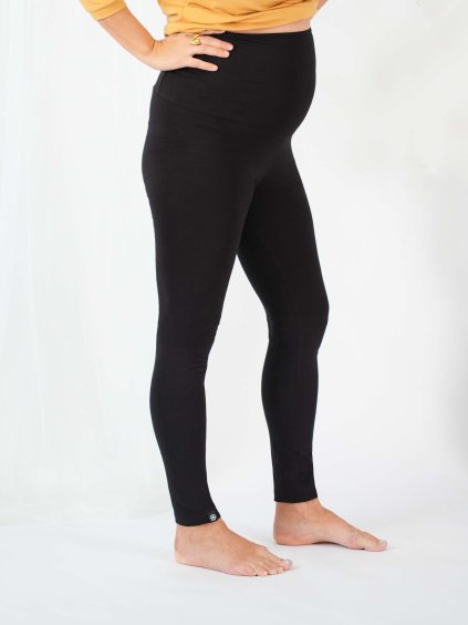 tehotenske leginy biobavlna2 cerne nicebelly