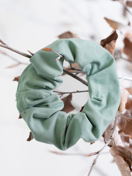 scrunchie gumicka biobavlna mintova NiceBelly