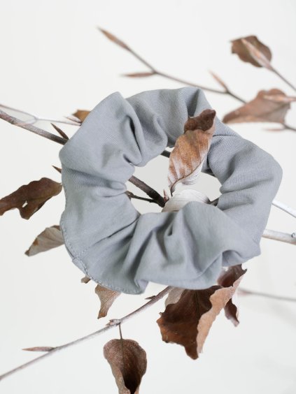 scrunchie gumicka3 biobavlna seda NiceBelly