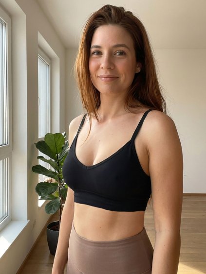 Brigid cerna podprsenka1 biobavlna s pushup efektem NiceBelly
