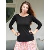 cerne triko Selene 3 4 rukav bambus nicebelly