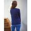 triko s dlouhym rukavem merino damske tmave modre nicebelly
