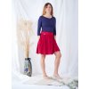 damska sukne z viskozy 7 cervena kratka nicebelly
