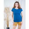 triko selene biobavlna kratky 2 rukav nicebelly ocelove modre
