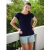 triko selene bambus tmave modry kratky rukav nicebelly ocelove modre